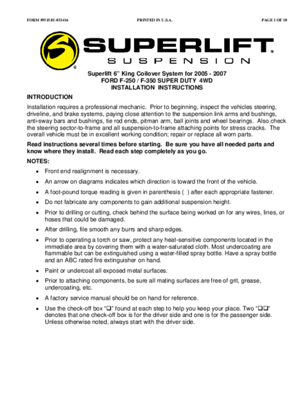 Installation Manual